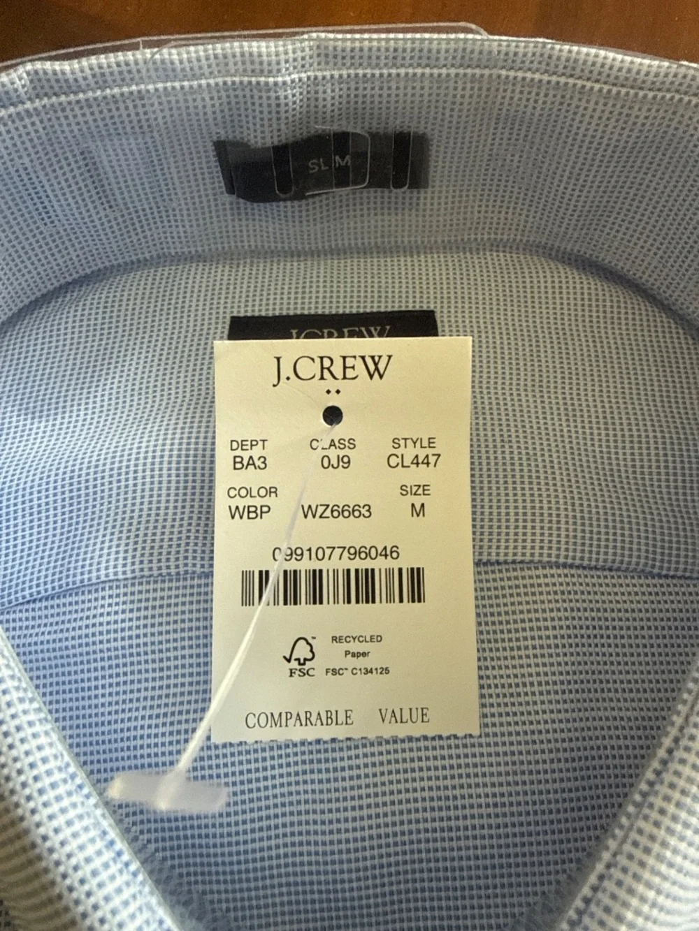 Men’s J Crew long sleeve dress shirt medium blue